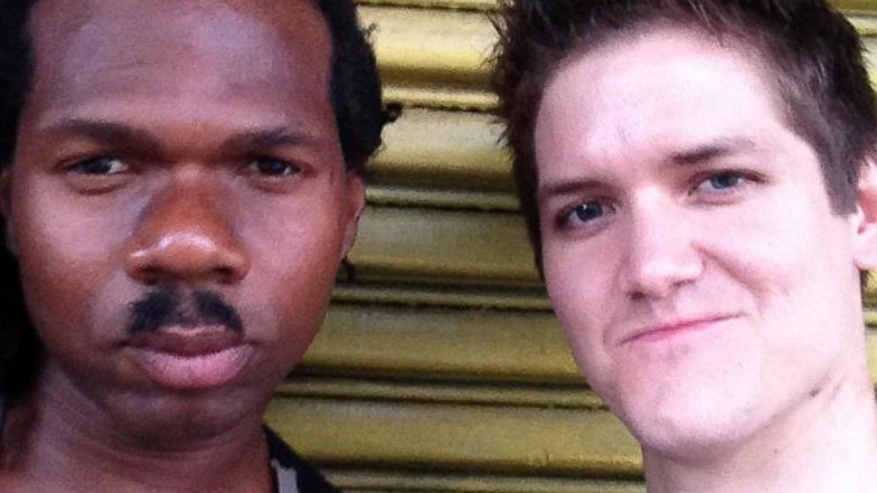 PHOTO: Patrick McConlogue (left) plans to teach Leo (right), a New York City homeless man, to write software and create websites.