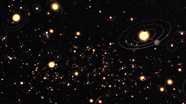 PHOTO: This artists illustration gives an impression of how common planets are around the stars in the Milky Way.