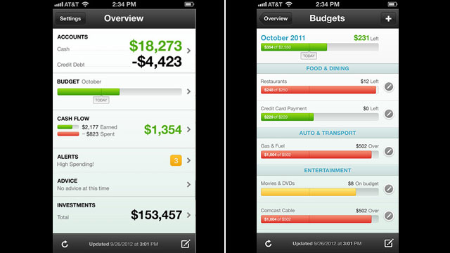 PHOTO: Mint's apps allow you to manage your budget on the go.
