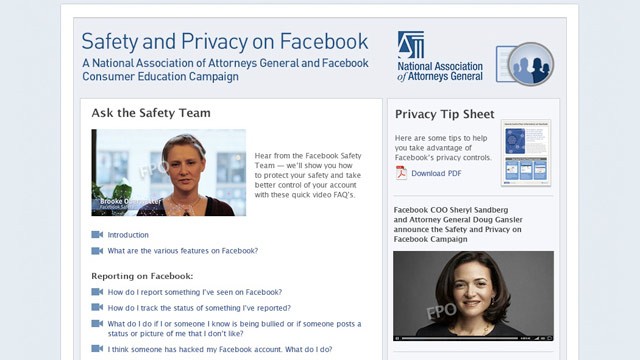 PHOTO: Facebook and the National Association of Attorneys General have teamed up to offer teens and their parents privacy tips.