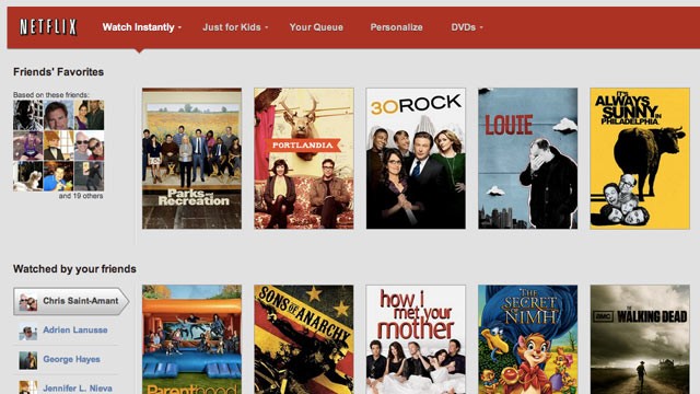 PHOTO: Netflix now integrates with Facebook.