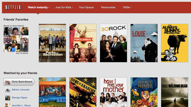 PHOTO: Netflix now integrates with Facebook.