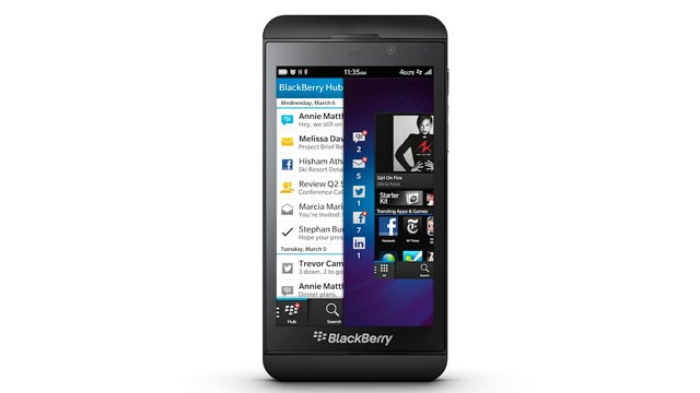 PHOTO: RIM's BlackBerry Z10 is the first phone to run BlackBerry 10.