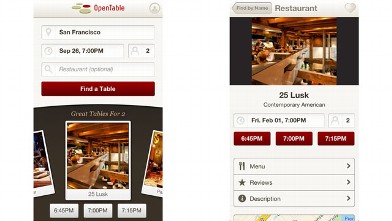 PHOTO: OpenTable's iPhone app allows you to make restaurant reservations on the go