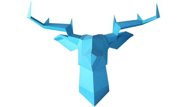 PHOTO:&nbsp;Foldeer, a handmade papertoy deer had, makes a "killer" trophy.