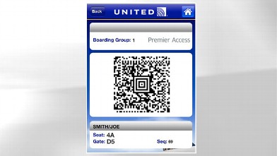 PHOTO: United's Passbook app makes it easy to get your plane ticket as soon as you get to the airport.