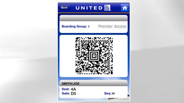 PHOTO: United's Passbook app makes it easy to get your plane ticket as soon as you get to the airport.