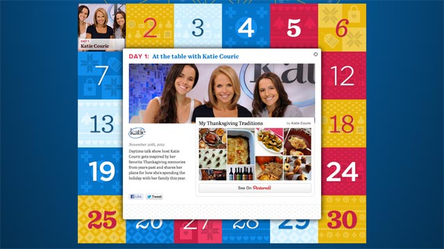 PHOTO: Pinterests Pinspiration calendars centralizes new Pintererst boards from celebrities, non-profits, etc.