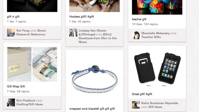 PHOTO: A gift board on Pinterest