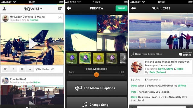 PHOTO: Qwiki makes stroytelling simple. With one tap, the app puts together photos, videos, and music from your iPhone or iPod Touch to create short, eye-catching movies for you to share with friends.