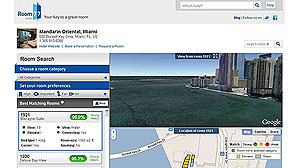 PHOTO: A screen grab of the website for travel start-up Room 77.