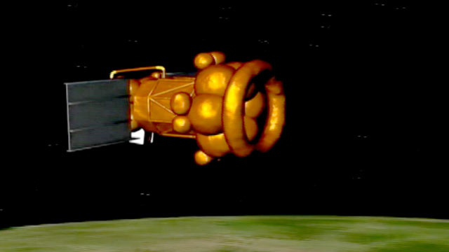 PHOTO: Computer animation of failed Russian Phobos Grunt space probe re-entering Earths atmosphere.