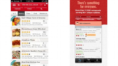 PHOTO: Seamless and Grubhub Apps