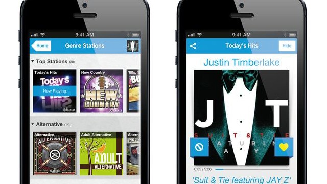 PHOTO: Slacker's redesigned music streaming website and apps.