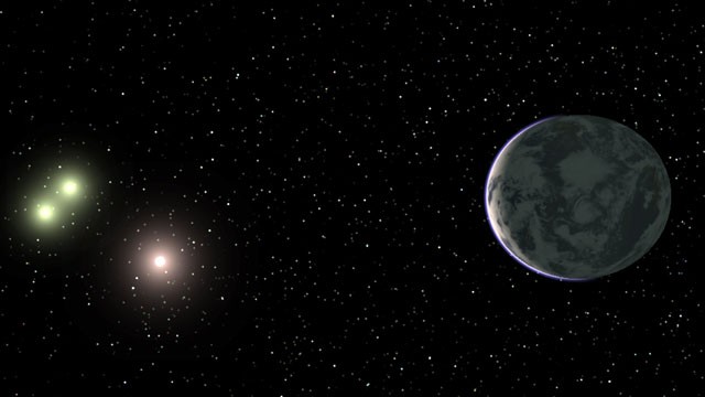 PHOTO: Artists conception of the planet GJ667Cc, believed to be a super-Earth capable of having liquid water.