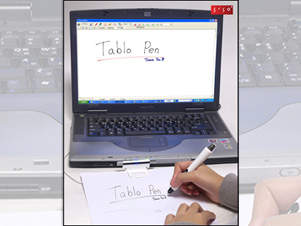 PHOTO The Siso Tablo from Hantech is a pen-like device that turns any laptop computer into a tablet PC.