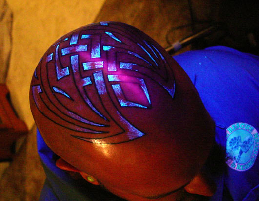 The ink for black light tattoos has been around for about 11 years,