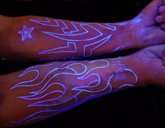 UV inking typically takes longer because the tattoo must be checked 