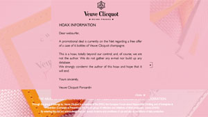 French champagne house Veuve Cliquot victim of email hoax
