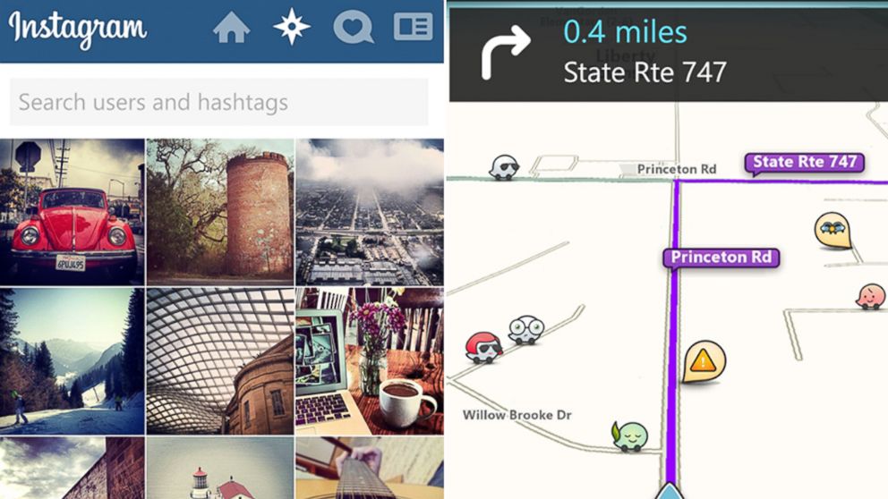 PHOTO: Instagram and Waze are not available for Windows Phone.