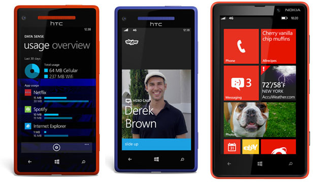 PHOTO: Microsofts Windows Phone 8 has new features, including Data Sense, Skype, and a new lock screen.