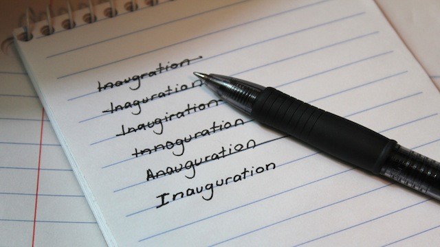 PHOTO: Many misspell "inauguration."