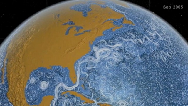 VIDEO: Engineers make stunning time-lapse video of worlds ocean currents.