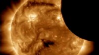 Solar Eclipse Seen Only by Satellite