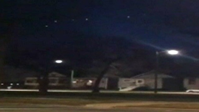 VIDEO: A strange grouping of flashing lights was witnessed in the night sky.