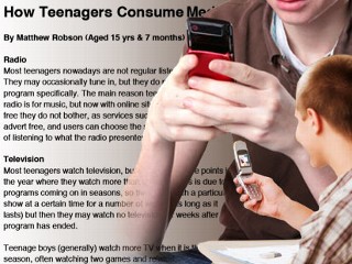 How Teenagers Consumer Media