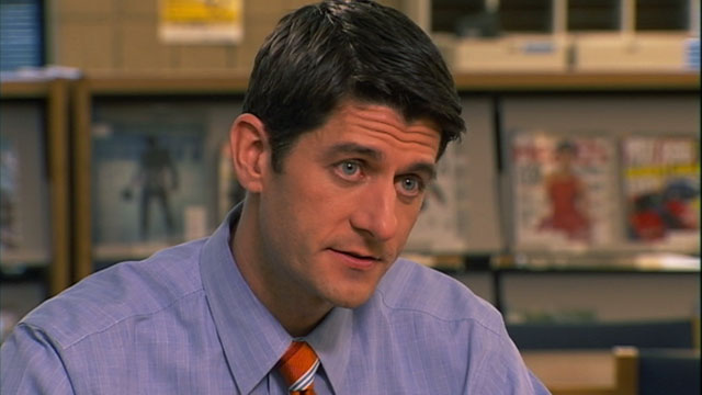 PHOTO: Rep. Paul Ryan, R-Wis., discusses his budget plan with Christiane Amanpour on "This Week."