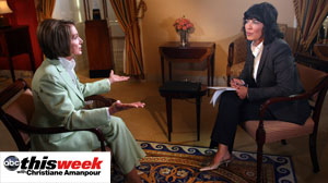 "This Week" host Christiane Amanpour interviews Speaker of the House Nancy Pelosi.