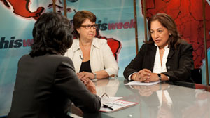 Daisy Khan and Rabbi Joy Levitt appear on "This Week with Christiane Amanpour."