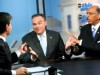 PHOTO Tim Kaine, left, and Michael Steele appear on "This Week," November 8, 2009.