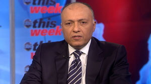 PHOTO Egypts Ambassador to the United States, Sameh Shoukry, appears on "This Week with Christiane Amanpour"