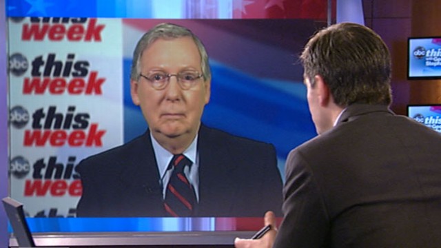 VIDEO: The Senate minority leader says spending is now the major issue.