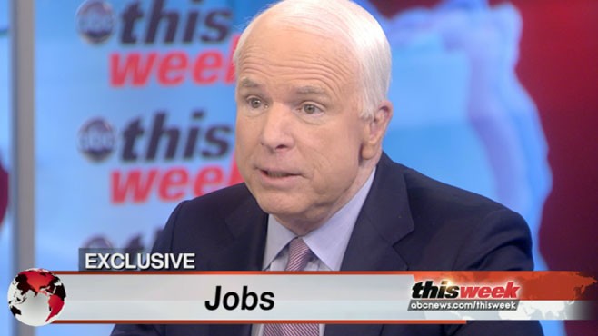 VIDEO: Sen. McCain discusses the latest on the economy and the conflict in Libya.