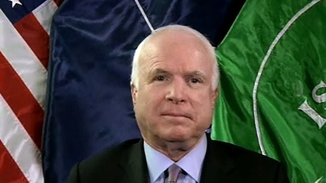 VIDEO: The 2008 GOP nominee on the Republican race and tensions overseas.