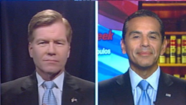 VIDEO: The GOP Virginia governor and Democratic L.A. mayor on the 2012 election.