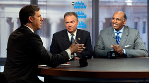 Jake Tapper interviews DNC Chairman Tim Kaine and RNC Chairman Michael Steele on ABCs This Week