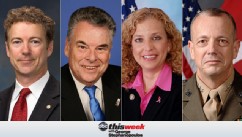 This Week With George Stephanopoulos featuring Sen. Rand Paul, Rep. Peter King, Rep. Debbie Wasserman Schultz and finally Ret. General John Allen.
