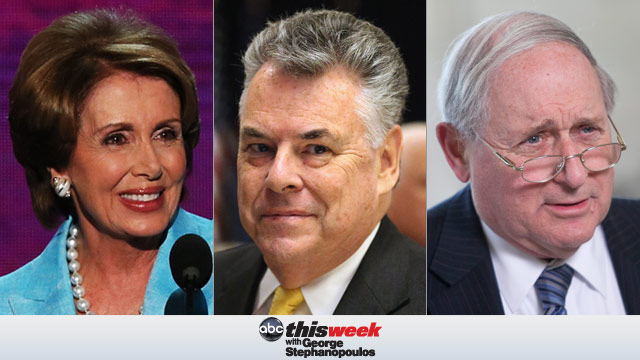 Rep. Nancy Pelosi, Rep. Peter King and Sen. Carl Levin