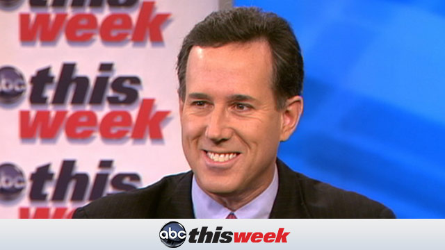 PHOTO: Rick Santorum on This Week