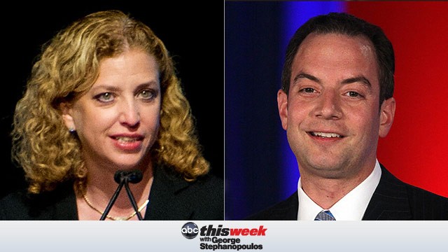 DNC Chair Debbie Wasserman Schultz and Republican National Committee chairman Reince Priebus on This Week