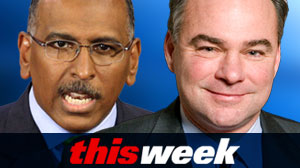 Photo: This Week guests, RNC Chairman Michael Steele and DNC Chairman Tim Kaine