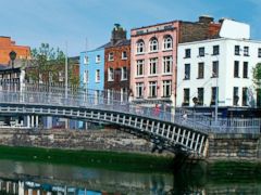 PHOTO: The Hapenny Bridge over the River Liffey is pictured in Dublin.