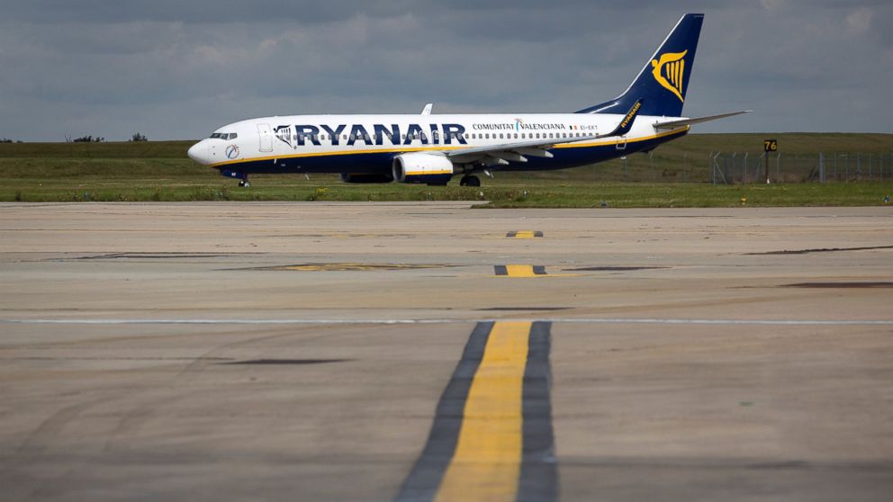 PHOTO: In this file photo, a Ryanair aircraft is pictured in Stansted, U.K. on Sept. 10, 2013. 