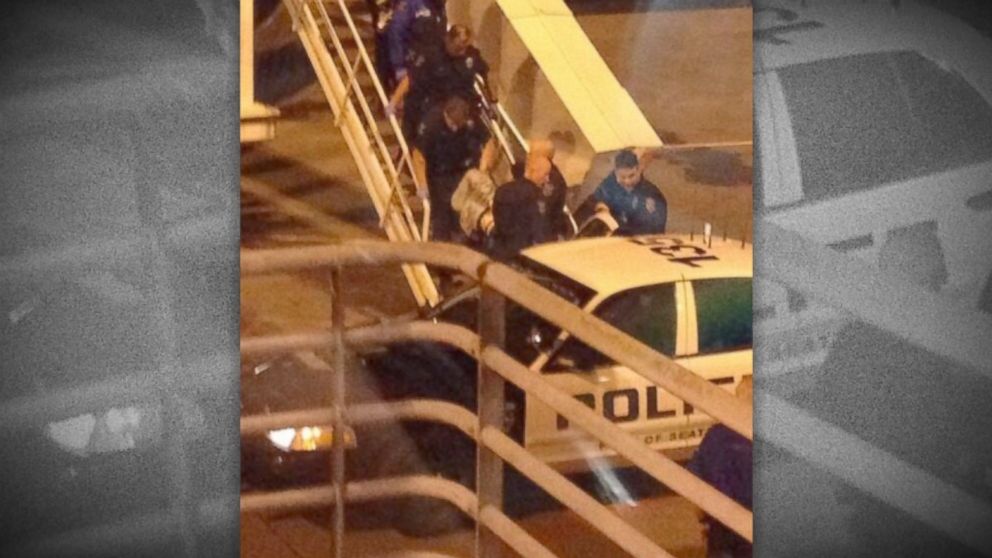 PHOTO: A man was arrested on Nov. 8, 2013 after crashing through the security checkpoint and somehow ending up on an empty plane at Sea-Tac airport in Seatac, Wash.