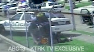 PHOTO A surveillance video captured almost one year ago showing Houston police officers relentlessly beating and kicking a teen burglary suspect was just released to the public.