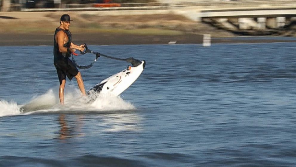 PHOTO: The PowerSki JetBoard is seen in a segment of "Nightline".